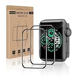Carantee 2 pellicole protettive in vetro temperato per Apple Watch Series 4/5/6/SE 44 mm, 3D Full Coverage, antigraffio per Apple Watch 44 mm, ultra HD ad alta sensibilità iWatch 6 44 mm