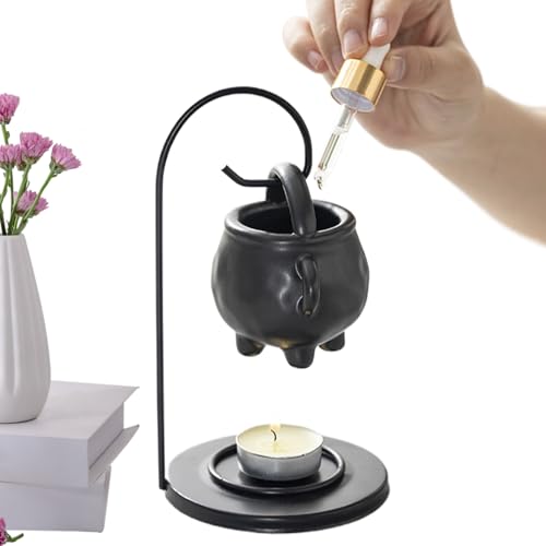 Quemador de aromaterapia, calentador de gótico oscuro, difusor de velas decorativo con mango, calentador de aromático, accesorio de decoración del hogar, solución versátil de mesa, salón y