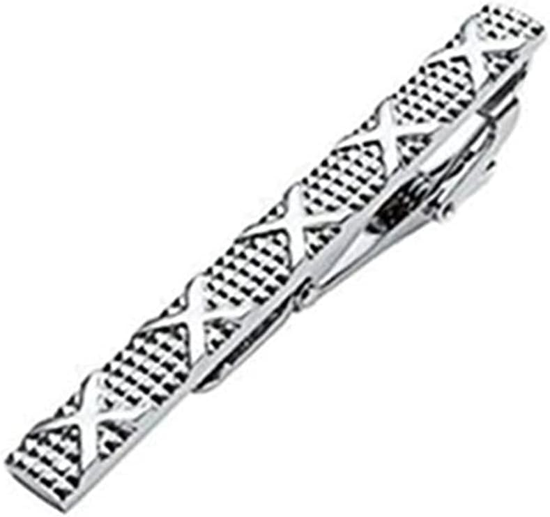 2 Cufflinks Metal Tie Clip for Men's Tie Clip Gentleman's Tie Clip Crystal Tie Clip for Men's Tie Clip (Metal Color: B) (G)