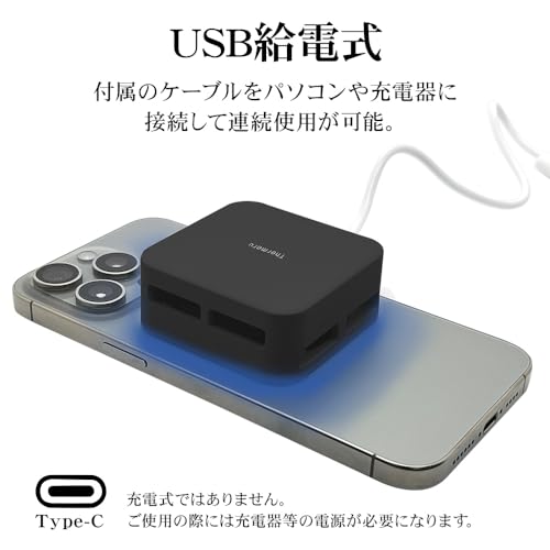 ラスタバナナ スマートフォンクーラー Type-C充電口 MagSafe 対応 冷却ファン Thermeru チャコールグレー RSCLC01CGRY