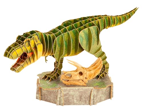 Gespänsterwald® Steckfigur, 3D Modellbau Bastelset, Tierfigur zum Basteln & Aufstellen mit Anleitung | Tiere aus Karton & Holzpappe | für Kinder ab 10 Jahre (T-Rex)