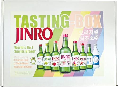 JINRO Jinro Tasting-Set 8-fach sortiert + 2 Shot Gläser - 1 Set