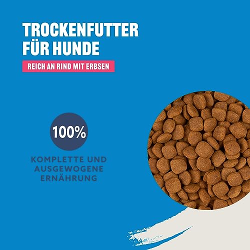 by Amazon Trockenfutter für Hunde, Reich an Rindfleisch mit Erbsen, 20kg