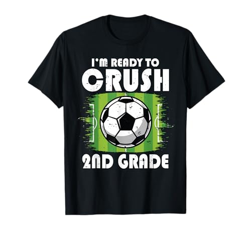 Back to School First Day of 2nd Grade Soccer Boys Kids T-Shirt
