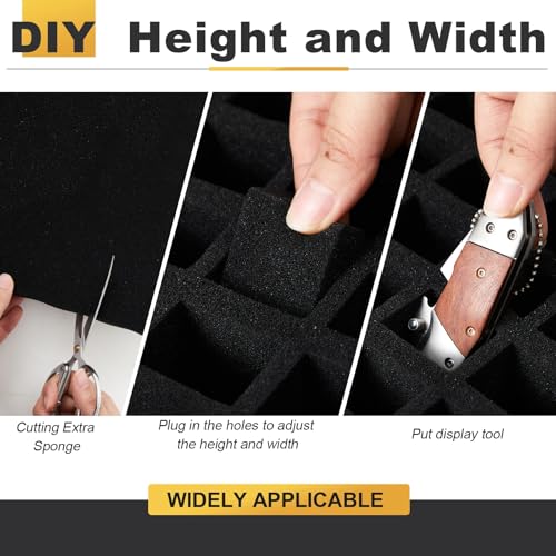 Image of Bucherry 24 Folding Knife Case Waterproof Pocket Knife Holder Hard Sided Knives Storage Box Lockable Protective Travel Storage Organizer for Folding Knives Collection