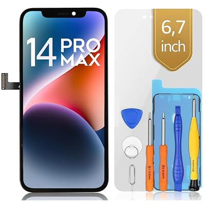 bokman für iPhone 14 Pro Max Display Schwarz LCD Bildschirm Ersatzteile Display Montage Frontplatte 6 7 Zoll