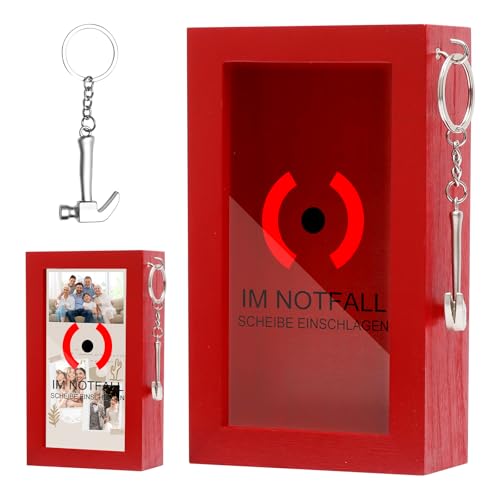 APOMOONS Salvadanaio a forma di vigili del fuoco, divertente scatola di emergenza con martello in caso di emergenza, regalo per uomini e ragazzi