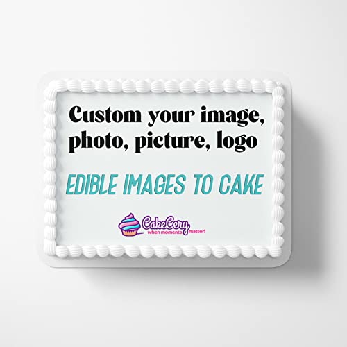 Cakecery Custom Personalized Edible Cake Image Topper Birthday Cake Banner