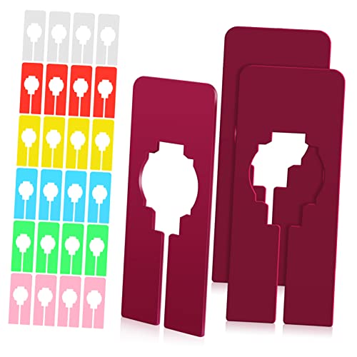 NUOBESTY 30 Pcs Reusable Clothes Dividers for Closet Storage Rectangular Plastic Closet Separators with Labels for Organizing Clothing Home and Retail Spaces