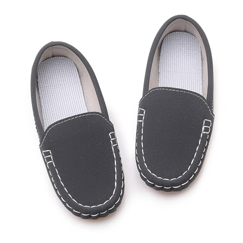 Image of RVROVIC Kids Girls Boys Slip-on Loafers Oxford PU Leather Flats Shoes(Toddler /Little Kid)