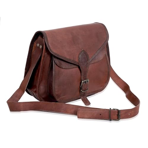 Handmade Genuine Leather Boho Sling Saddle Bag