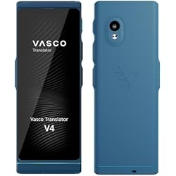 جهاز ترجمة اللغات Vasco V4 | 112 لغة | إنترنت مجاني مدى الحياة في ما يقرب من 200 دولة | Cobalt Blue