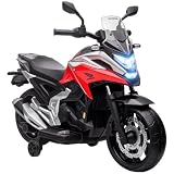 AIYAPLAY Moto Eléctrica para Niños +3 Años con Licencia Honda 12V Rojo