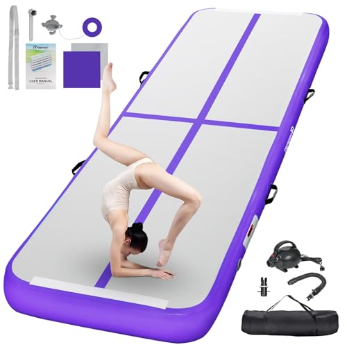 FBSPORT 13.12ft Inflatable Air Gymnastics Mat Training Mats 6 inches Thickness Gymnastics Tracks for Home Use/Training/Cheerleading/Yoga/Water with Pump by FBSPORT - Used condition - US$297.80
