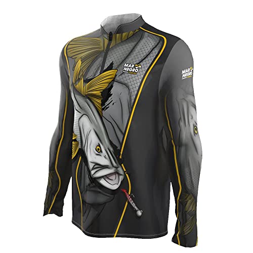 Camisa de Pesca Proteção Solar Uv Robalo 2021 - Mar Negro G1