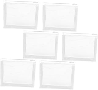 فوميز. 6 قطع من شنط المكياج للاستخدام اليومي والسفر قابلة لاعادة الاستخدام للاستخدام اليومي ومنظم مستحضرات التجميل، منظم محمول للسفر، ملحقات خارجية، منظم سفر قابل لاعادة الاستخدام، لوازم السفر، شفاف