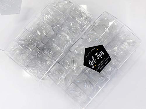Sofi Art Instant Soft Gel Nail Tips - Stiletto Natural Medium - 504 pcs 10 sizes