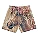 ALAZA Fashion Boho Chick Style Horse with Flowers Swim Trunk Bathing Suit for Boy's