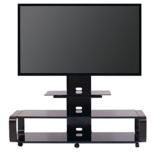 Transdeco Td685Es Tv Stand With Mount & Wheel For 35-85 Inch Tv, Espresso/Black #TOP1