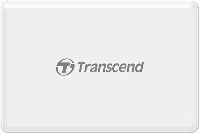 Transcend Multifunctional Card Reader in White (with a SD, microSD and CompactFlash card slot) USB 3.1 Gen 1 TS-RDF8W2
