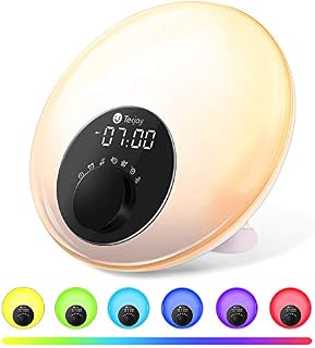 Tekjoy Wake Up Light Sunrise Alarm Clock LED Digital Wakeup Alarm with Sunrise