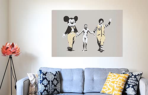 Napalm By Banksy Impression sur toile encadrée, Décoration Murale pour maison, bureau, chambre à coucher, art mural Graffiti 101 x 76 cm – vue 3