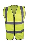 Polyester-Wirkware. Blackrock, hochsichtbare Executive-Warnweste für Herren mit langen Ärmeln, gelb, EN471, Klasse 2
