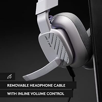 Logitech G Astro A10 Gen 2 Cross-Platform Wired Gaming Headset for PlayStation 5/4, Xbox S|X, Nintendo Switch, PC: 3.5mm Headphone Jack, 32mm Drivers, Flip-to-Mute Mic, Over-Ear - Grey