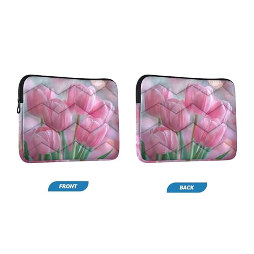 Funda para portátil 13-14 pulg. tulipanes impermeable miniatura 2