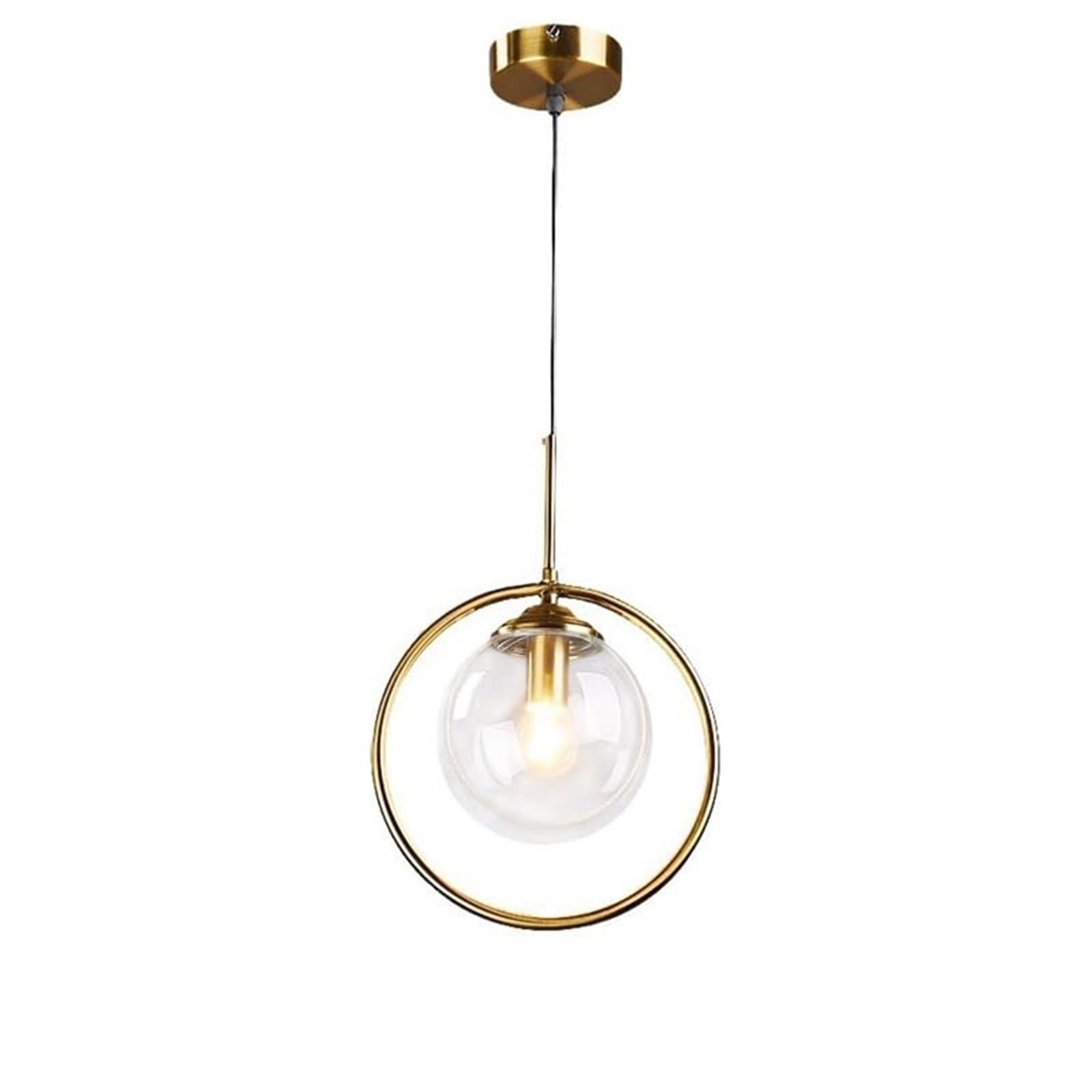 FZQSXAZU Pendant Light Ceiling Shade Creative French with Adjustable Height and Nordic Modern Single-Head Glass Chandelier Lamp for Bedroom Bedside Dining Room