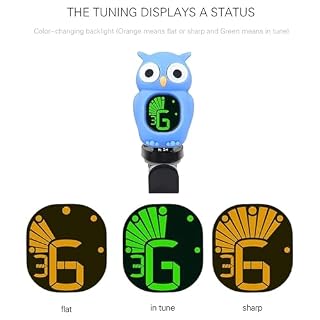 Accordeur de Guitare à Clipser, accordeur de Guitare électrique – Accordeur chromatique Professionnel | Accordeur de Guitare Acoustique Hibou de Dessin animé, accordeur d’instruments de - Les Beatles, Paul McCartney, John Lennon, RIngo Starr, George Harrison Accordeur de Guitare à Clipser, accordeur de Guitare électrique - Accordeur chromatique Professionnel | Accordeur de Guitare Acoustique Hibou de Dessin animé, accordeur d'instruments de – Image 4