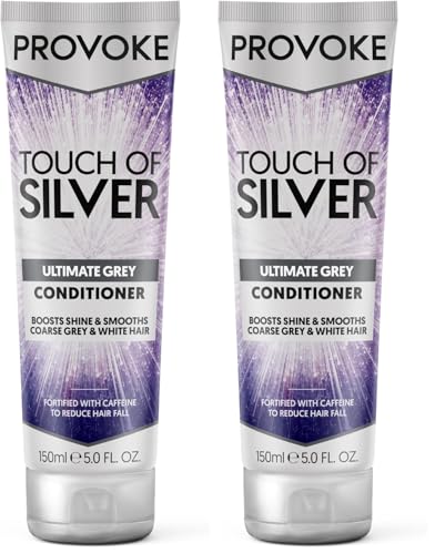 Image of Provoke Touch of Silver Conditioner 150ml | For silver, white and grey hair | Infused with Caffeine, Niacinamide and Provitamin B5 (Pack of 2)