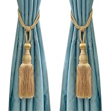Selling Wonderful Curtain Holdbacks Curtains Tiebacks Home Decorative Braided Buckle Fastener Accessories Window Drapery Ball Tassels Tiebacks, Set of 2Gold