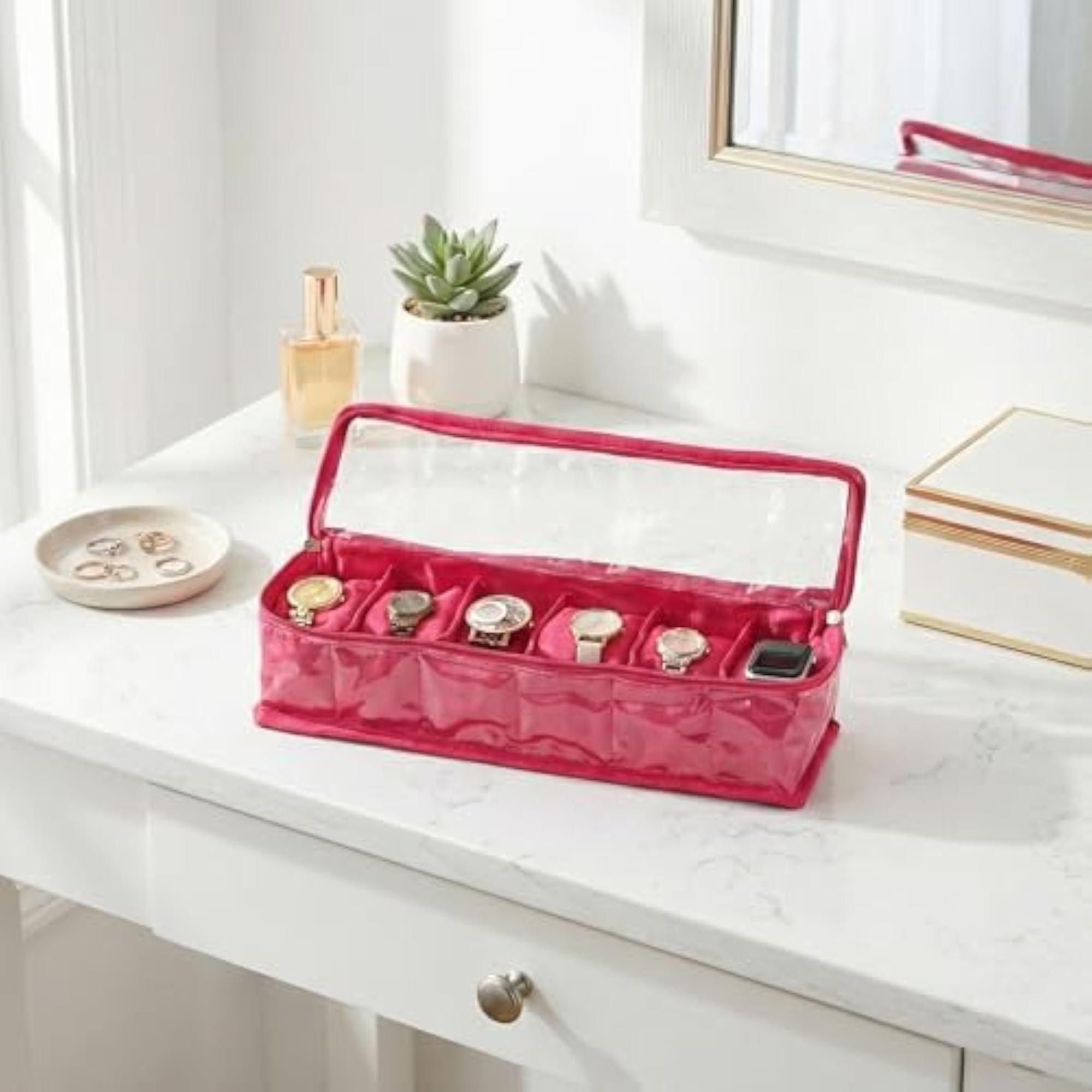 PVC Watch Organizer with 6 Slots for Travel