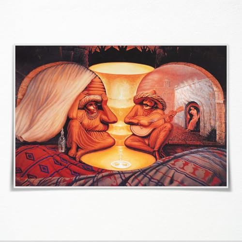 Forever Always by Octavio Ocampo Surreal Visual Poster Canvas Art HD Picture Print for Modern Living Room Family Bedroom Wall Art Home Decor Unframed36x24inch