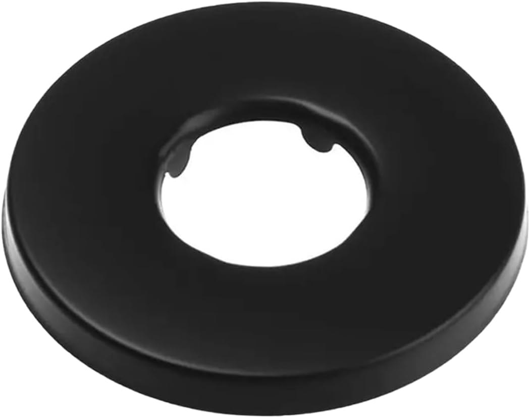 Black Shower Arm Flange, Stainless Steel Faucet Decorative Cover for Bathroom Kitchen (OD 2.13in, ID 0.83in)