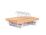 (5) Elegant und qualitativ: Flache und glanzende Oberfläche, helle Farbe machen Ihren Kleiderschrank viel schöner. Der verstelltbare multifunktionelle Hosenbügel ist für Männerkleider, Frauenkleider und Kinderkleidung geeignet und gilt als ein unentbehrlicher Kleiderbügel zu Hause.