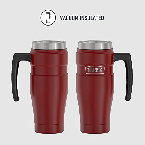 Taza de viaje THERMOS Stainless King rojo rústico, 16 oz aislada