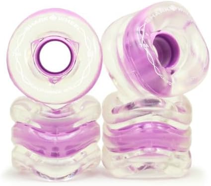 Shark Wheel 60mm、78a スケートボードホイール クリア パープルハブ
