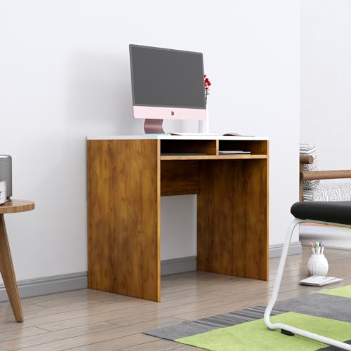 Image of Bniture Wooden Study Table for Home | Engineered Wood Laptop Study Table | Multi Purpose Office Desk for Laptop, Computer, Writing | Table for Study, Workstation Home, Giant Wood & Frosty White