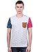 Allegra K Men Color Block Paisleys Novelty Print T-Shirt