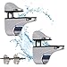 Tablette en Verre Étagère, 2 Pcs Support de RéGlable, Supports Murale pour Étagères, Magasins, Ateliers, Cuisines, Balcons, Étagères Jardin Salle Bain, Argent, 2-23mm