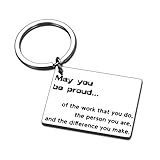 Employee Appreciation Gift for Coworker Boss Thank You Keychain for Friends Volunteer Coach Mentor Women Men Christmas Birthday Retirement Jewelry Colleague Leaving Goodbye Going Away Farewell Gifts