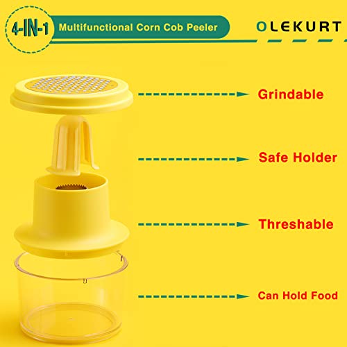 Olekurt Multifunctional Corn Peeler - Corn Cob Stripper | Quick Corn Kernels Remove Tool | With Bowl And Safety Handle #TOP6