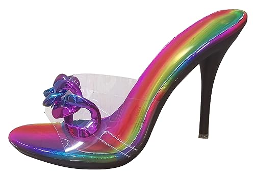 Mules stiletto d'été décontractées talons transparents taille 42 - 3