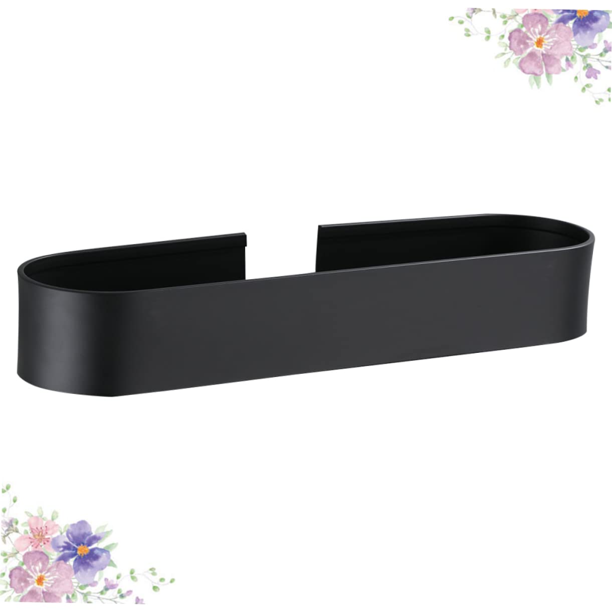 LIFKOME Estante de Pared de Aluminio Adhesivo Negro para Baño y Hogar