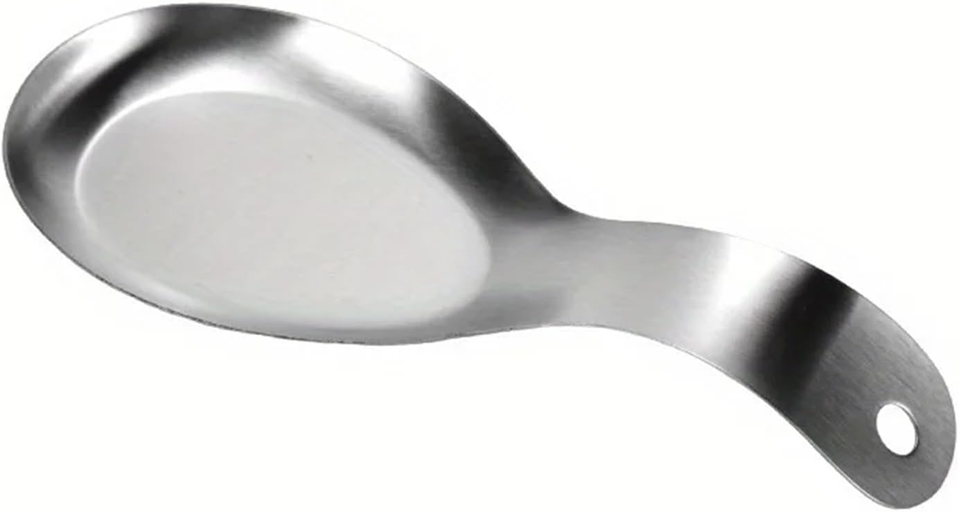 1PC Stainless Steel Soup Spoon Rest Tray - Sleek Simple Design for Home & Commercial Use