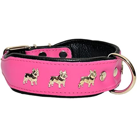 Zooleszcz Pink/Black Leather Dog Collar Cover