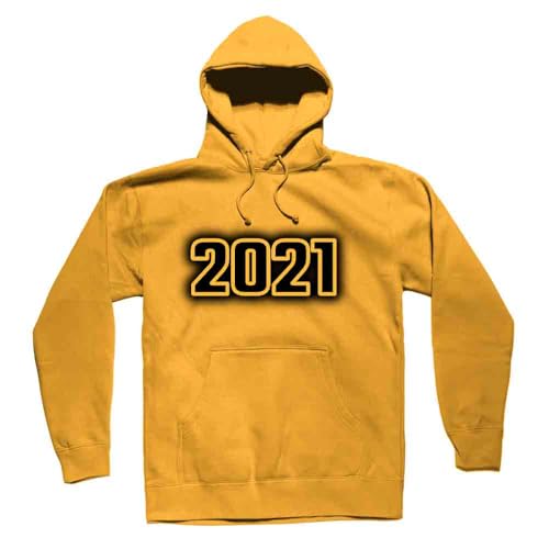 Hoodie Unisex 2021 Jaune Doré - Sweat à Capuche Confortable pour Homme et Femme