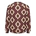 ZOCAVIA Western Aztec Sweatshirts for Women Fall Winter Vintage Ethnic Graphic Crewneck Long Sleeve Pullover Tops Fashion Casual Country Cowboy Y2K T Shirts Oversized Aztec Red Brown S